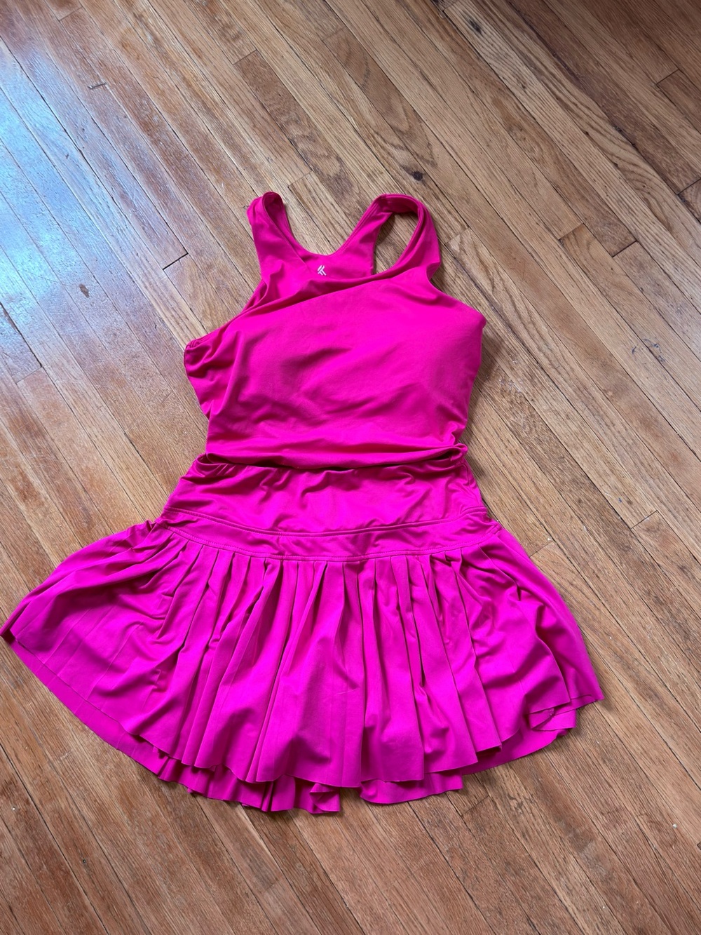 Kyodan Bright Pink Pleated Racerback Skirt Set
